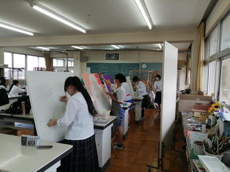 作品制作の様子